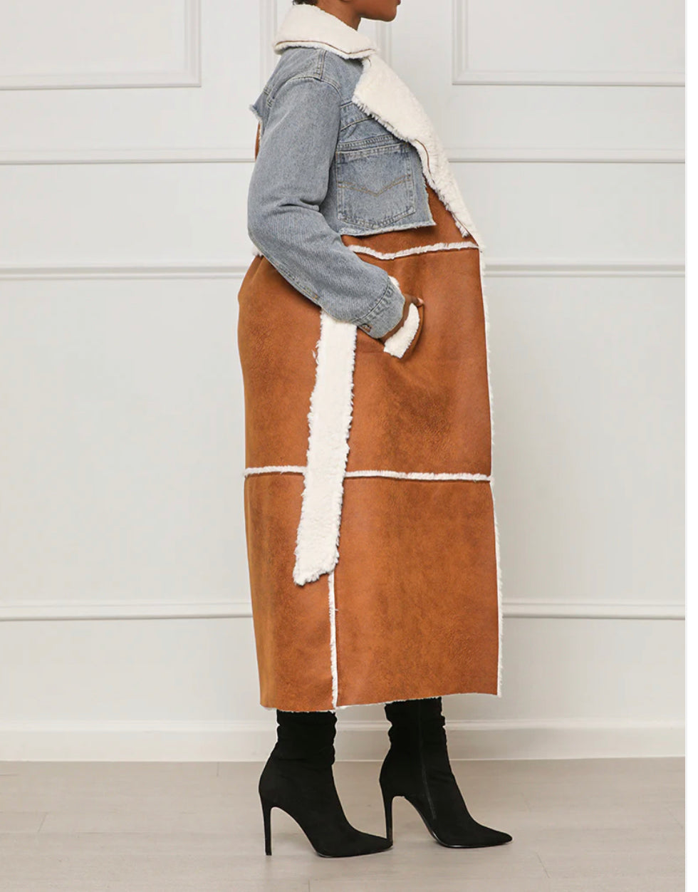 Denim Stitching Jacket Winter Jacket