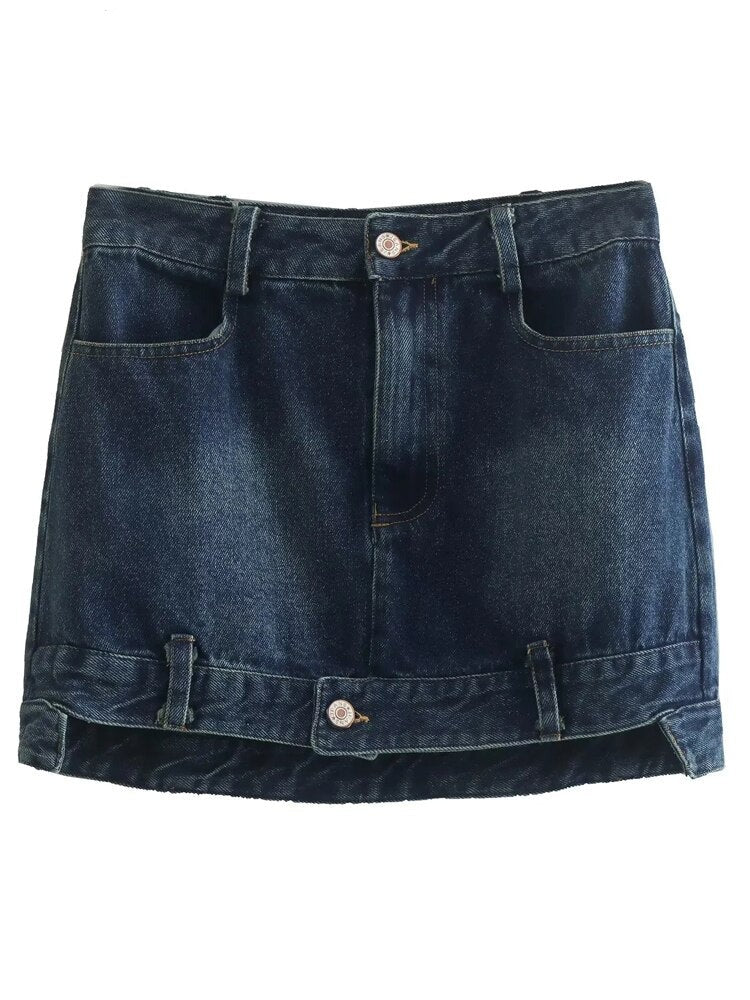 Denim Mini Skirt Women EMJP TRENDS