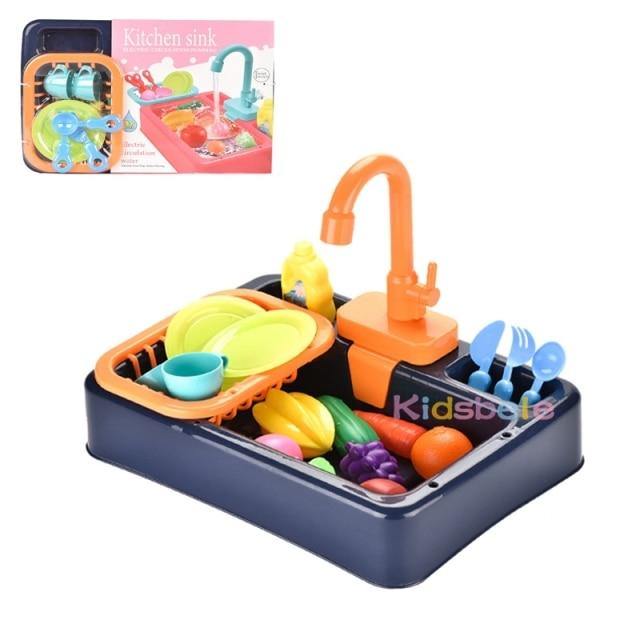 Kids Toys Dishwasher Play Mini Kitchen Food Educational