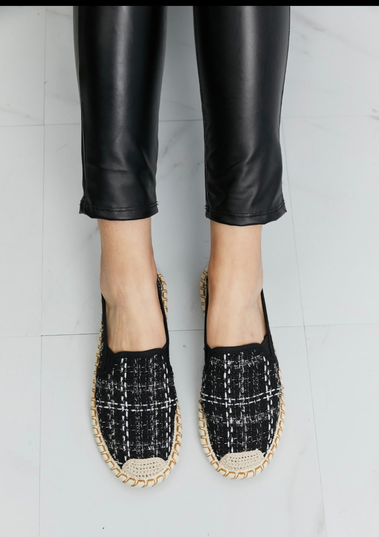Espadrilles Retro Plaid Loafers Casual Shoes Design For You Store