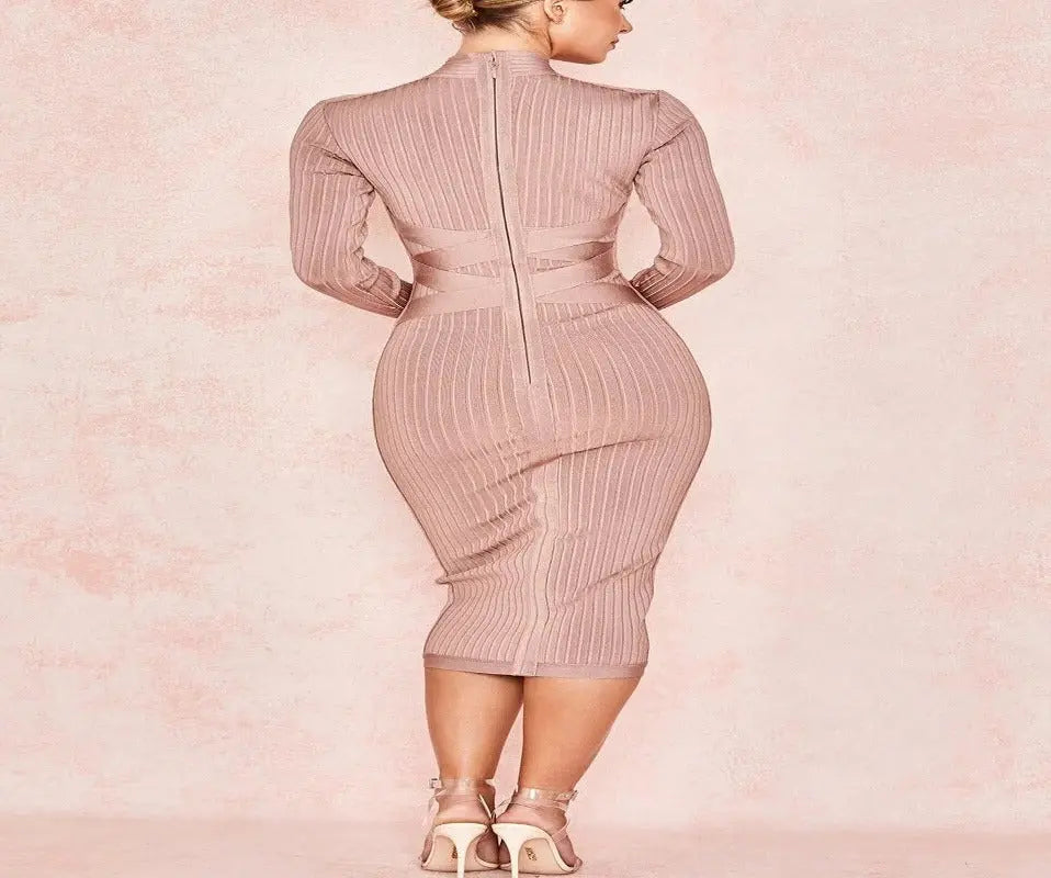 Midi Bandage Dress Knitted - Image #2