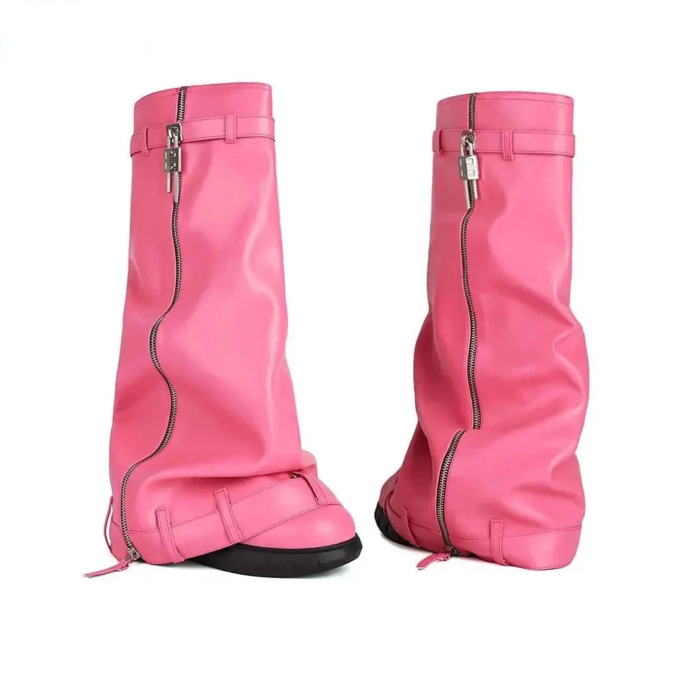 Women's Boots Wedges Mid Calf Booties - Image #7