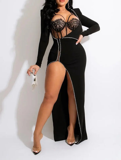 Maxi  Slit Long Dresses Cocktail - Image #9