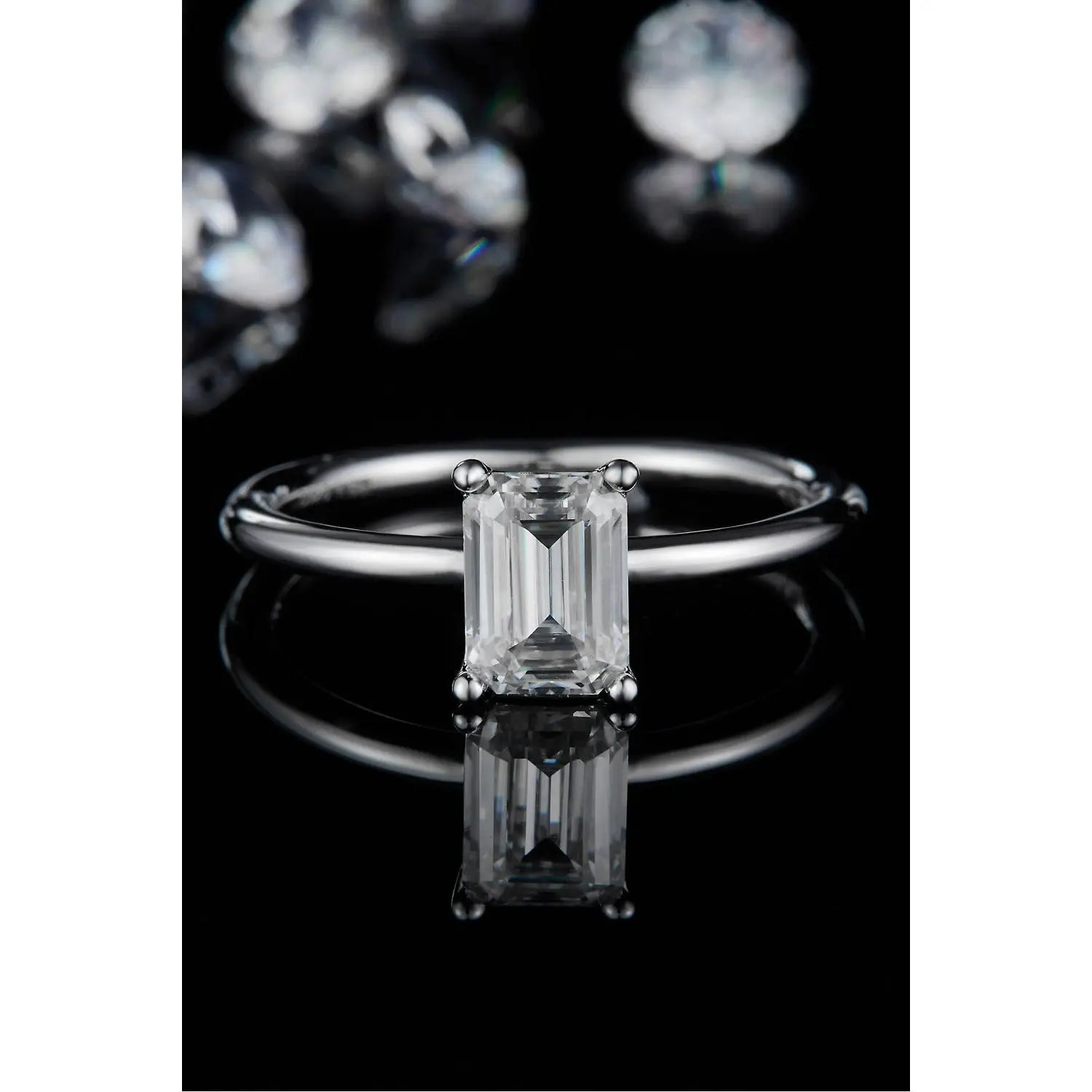 1 Carat Moissanite 925 Sterling Silver Solitaire Ring