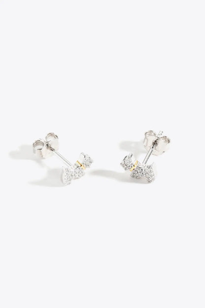 Puppy Zircon 925 Sterling Silver Stud Earrings Trendsi