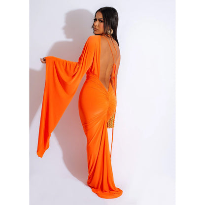 Roski One Cloak Sleeve Maxi Dress