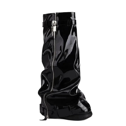 Women's Boots Wedges Mid Calf Booties - Image #6