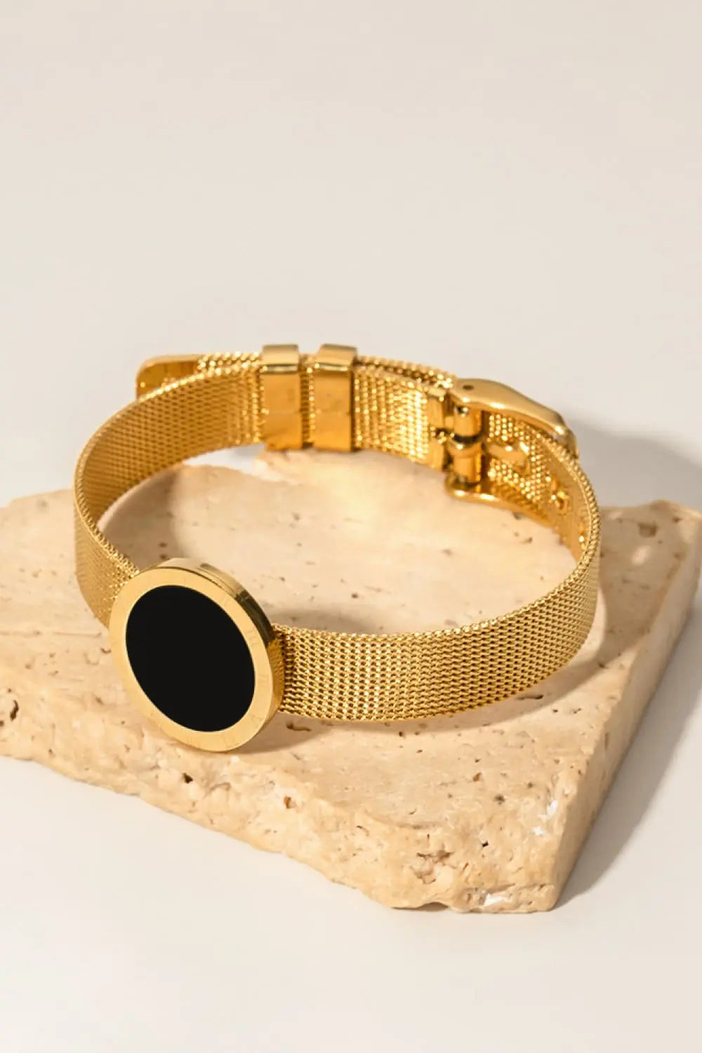 18K Gold-Plated Copper Wide Bracelet Trendsi