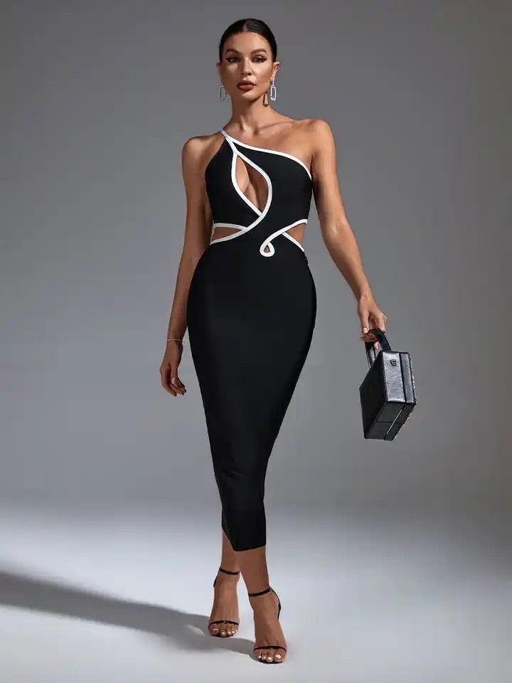 Moide Bandage Women Midi Dress