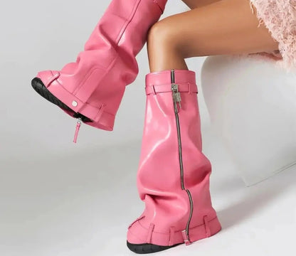 Women's Boots Wedges Mid Calf Booties - Image #1