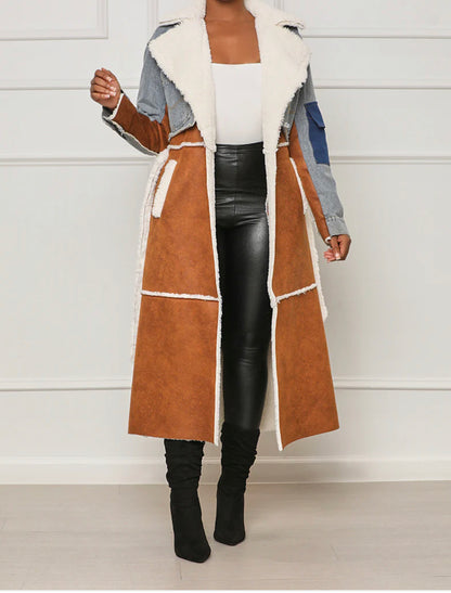 Denim Stitching Jacket Winter Jacket