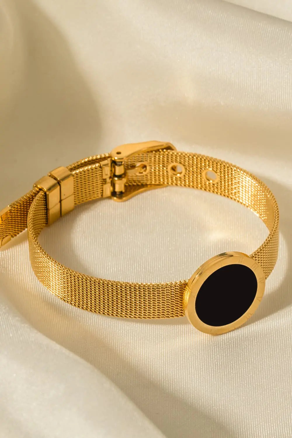 18K Gold-Plated Copper Wide Bracelet Trendsi