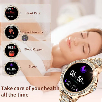 for Huawei Xiaomi Smartwatch Women Android 2023 360*360 Blood Pressure Fitness Tracker Smart Watch Bluetooth Call Waterproof