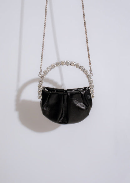 Lady Mini Metal Handle Rhinestone Purses