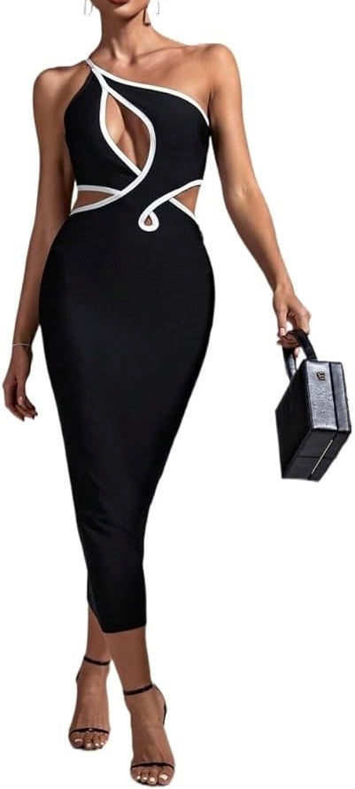 Moide Bandage Women Midi Dress