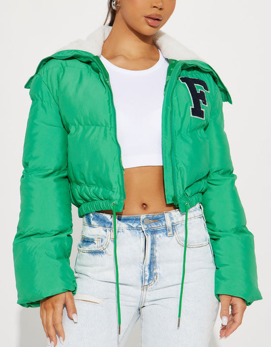 Winter Puffer Jacket Zip Up Warm Jackets