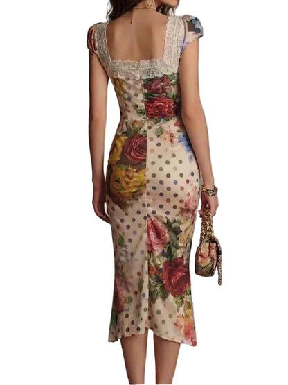 Floral Polka Dress