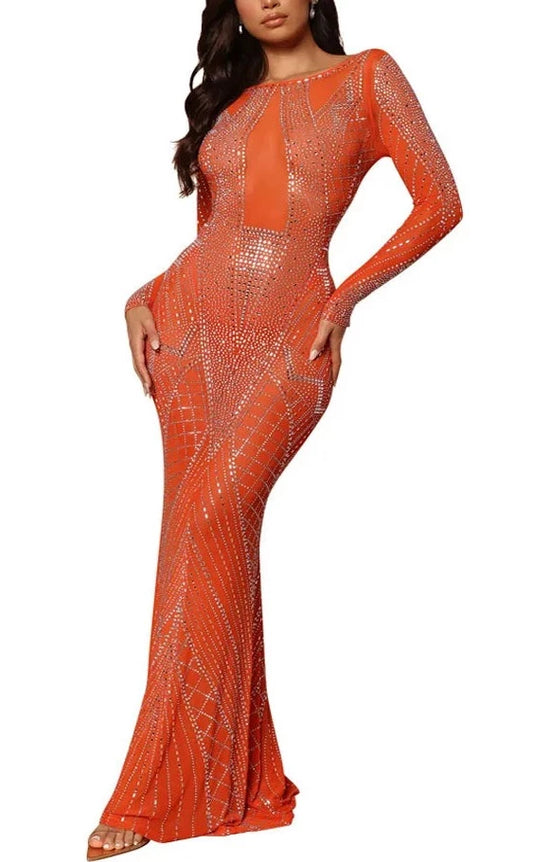 Mesh Backless See Through Bodycon Dresses