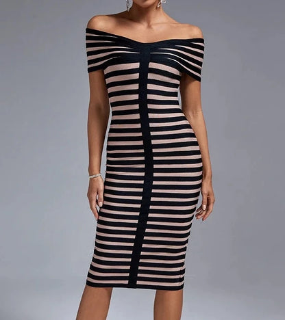 Striped Bandage Dress