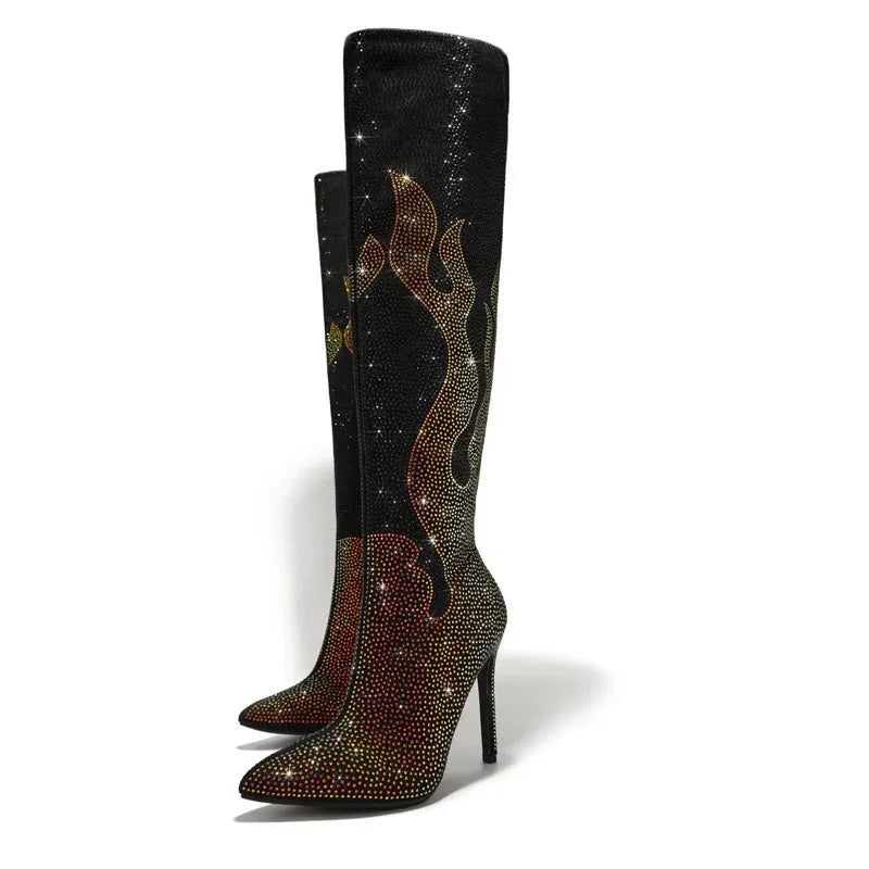 Glitter Banquet Over The Knee Boots