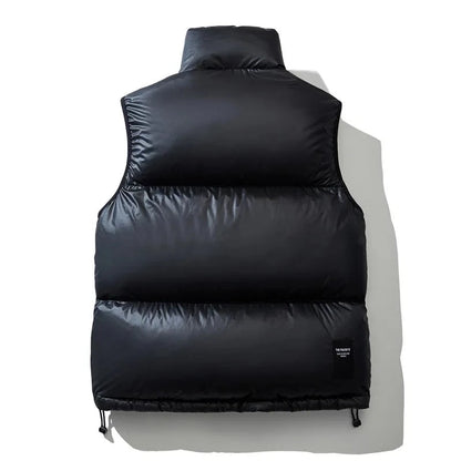 Women's Leather Stand Collar Vest