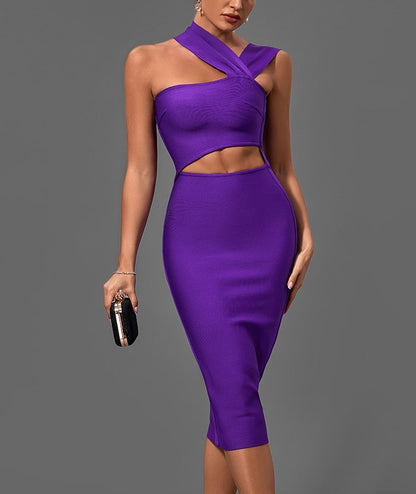 Flame Purple Bodycon Dress