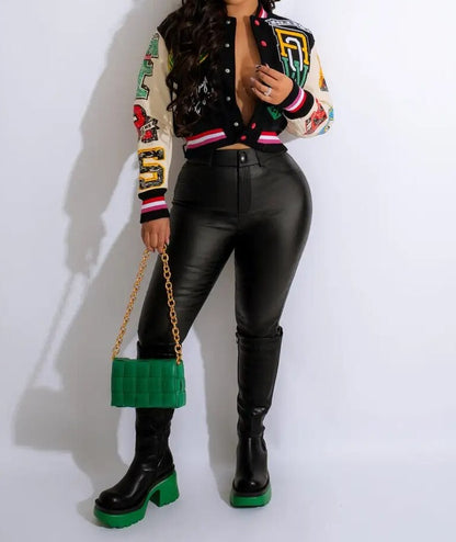 Stevia Leisure Thread Printing Jacket