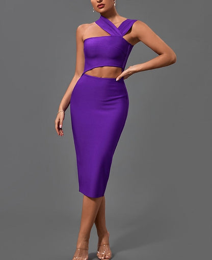 Flame Purple Bodycon Dress