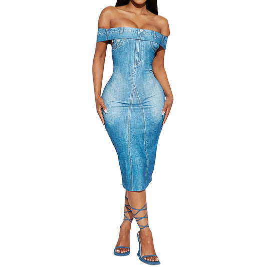 Women Strap Lace Up Long Dress