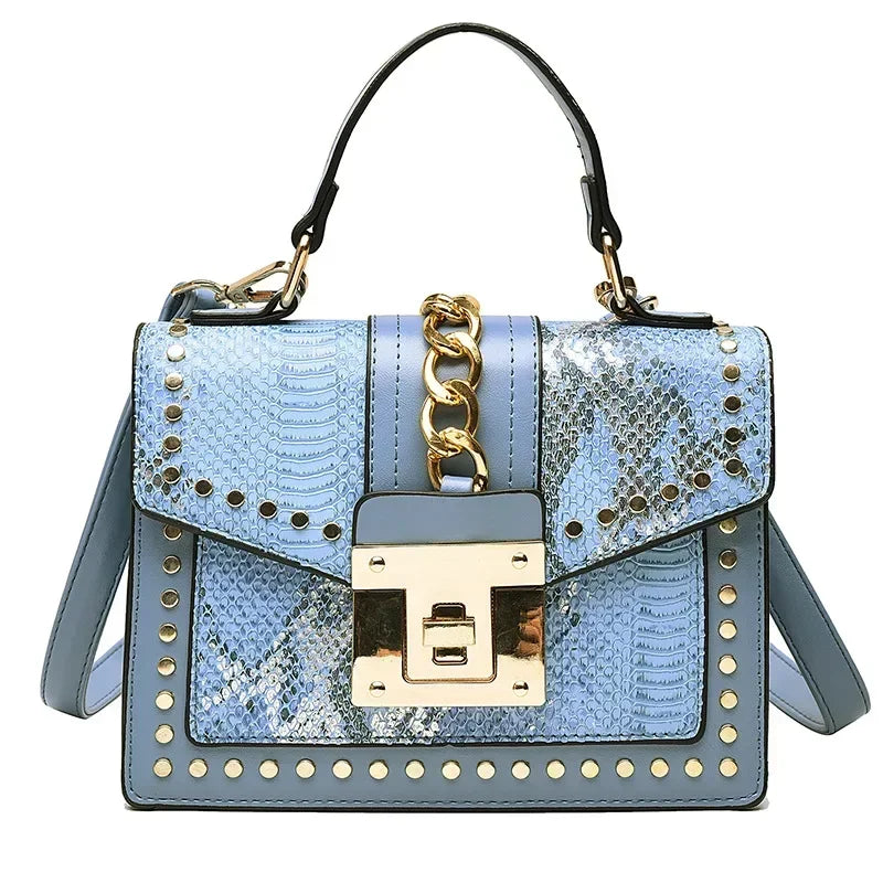 Rivet Snake Handbags