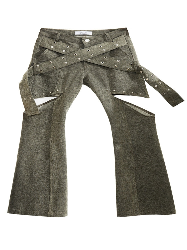 Denim Flare Pants EMJP TRENDS