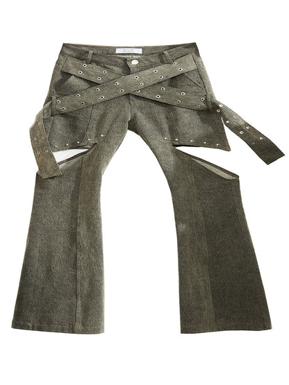 Denim Flare Pants EMJP TRENDS