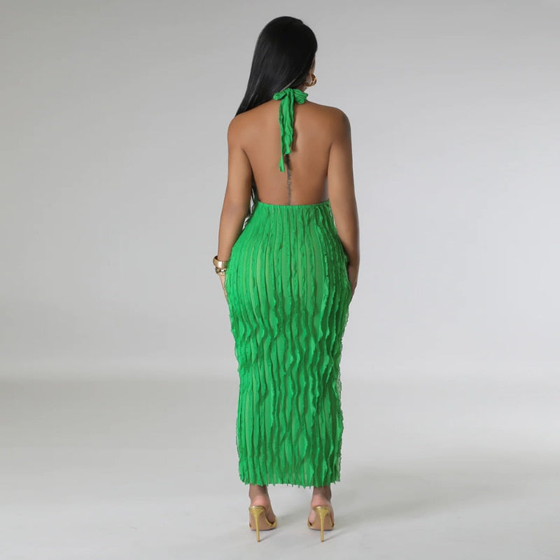 Backless Maxi Dress Women