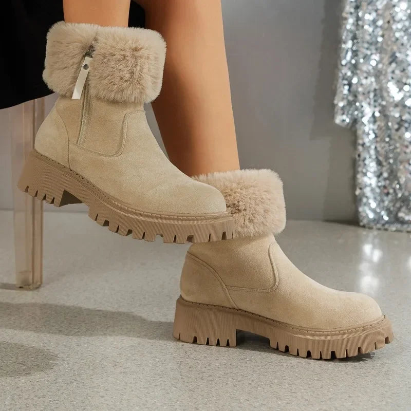 Women's Non Slip Thick Plush Snow Boots