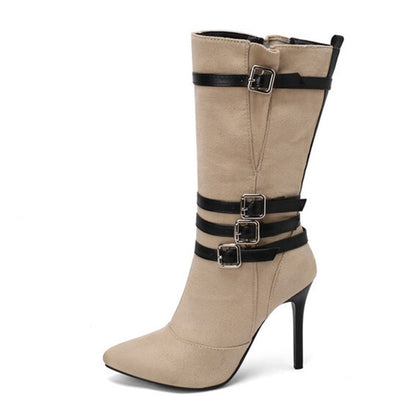 Mid-Calf Boots High Heels EMJP TRENDS