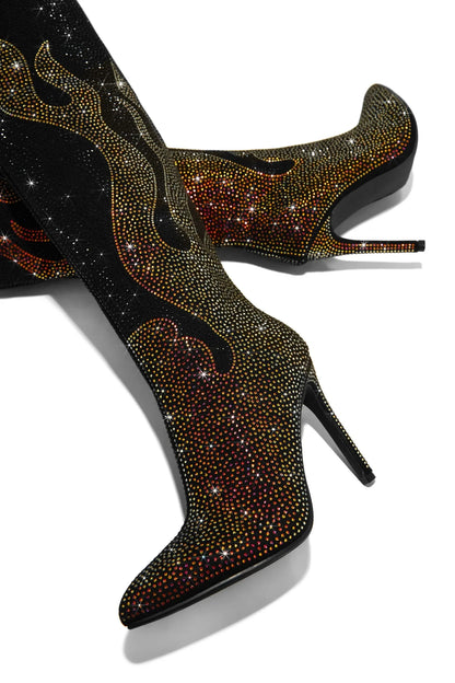 Glitter Banquet Over The Knee Boots