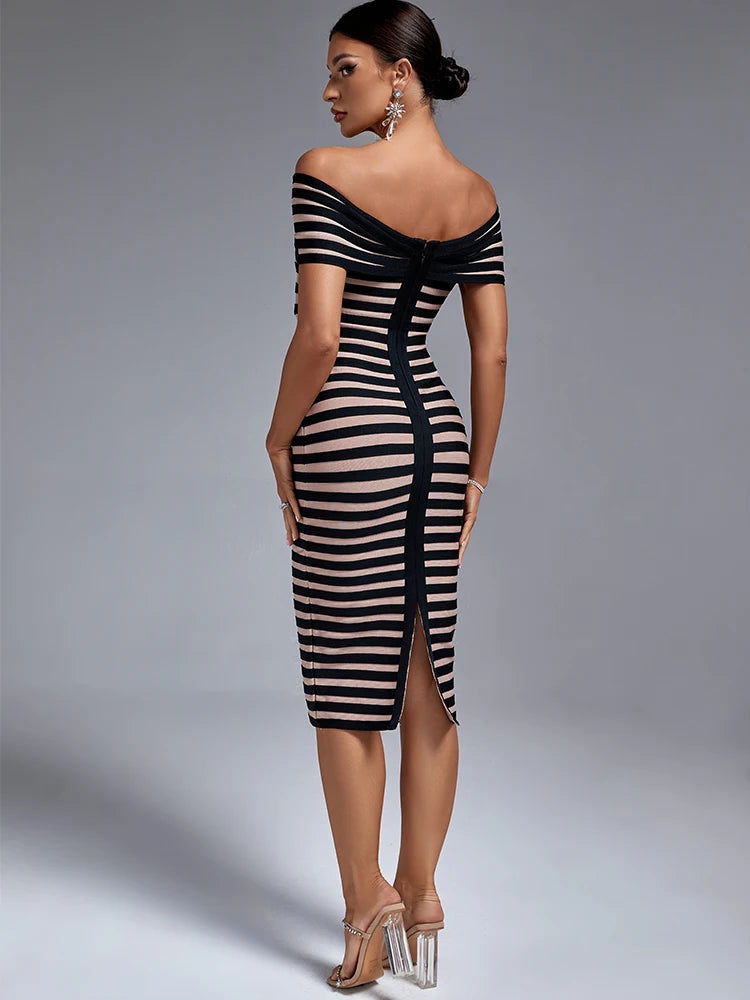 Striped Bandage Dress