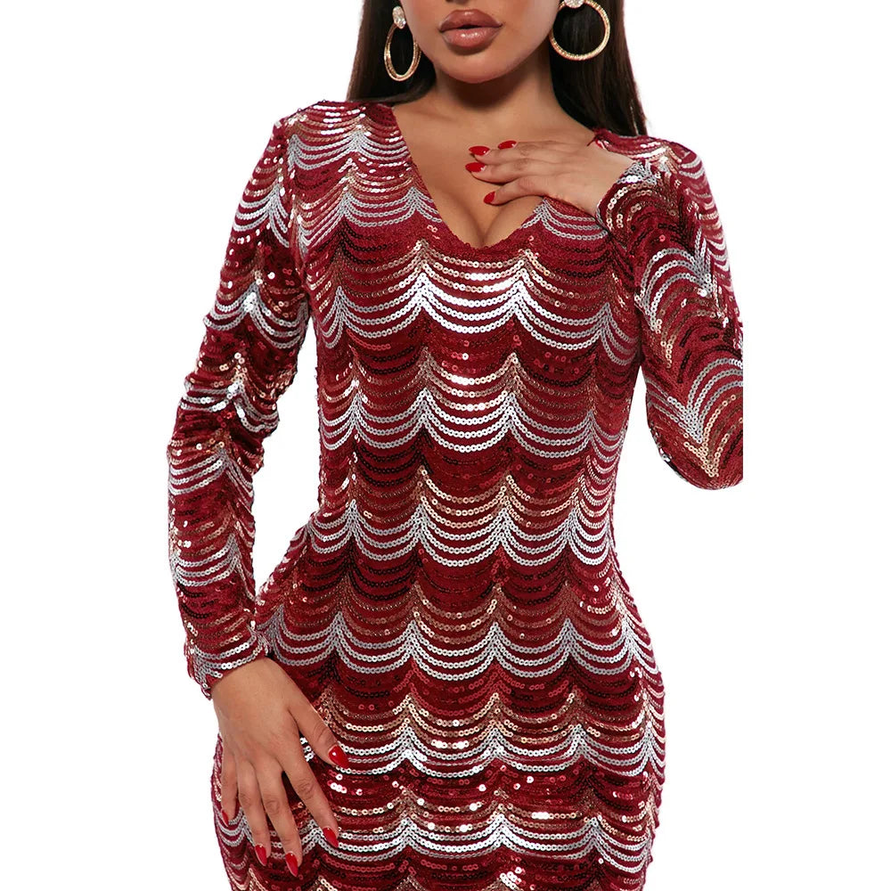 Sequin Short Dress Mini Dress