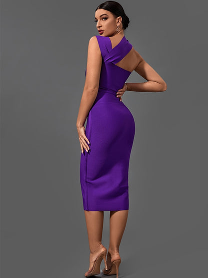 Flame Purple Bodycon Dress