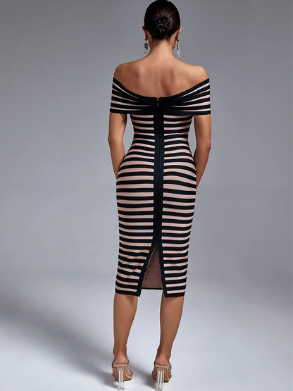 Striped Bandage Dress