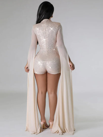 Women's Sequined Skinny Rompers