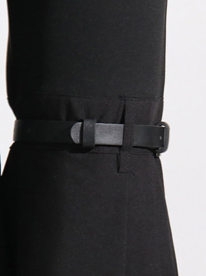 Pants  Knee Strap Black Slight Trousers EMJP TRENDS