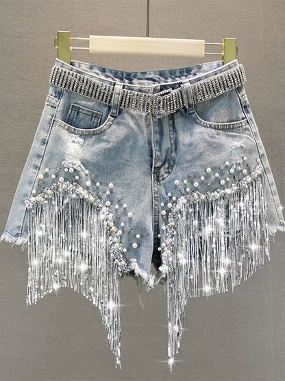 Women Elegant  Shorts Denim Shorts