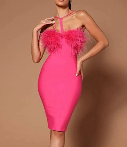 dress with fur