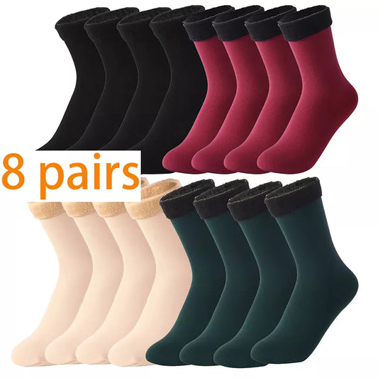 8Pairs/ Foot Warmer Women Winter Socks