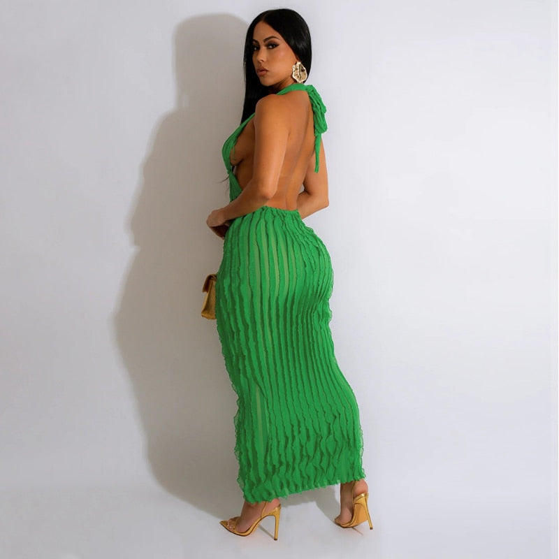 Backless Maxi Dress Women