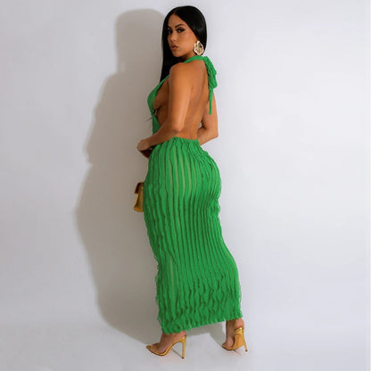 Backless Maxi Dress Women