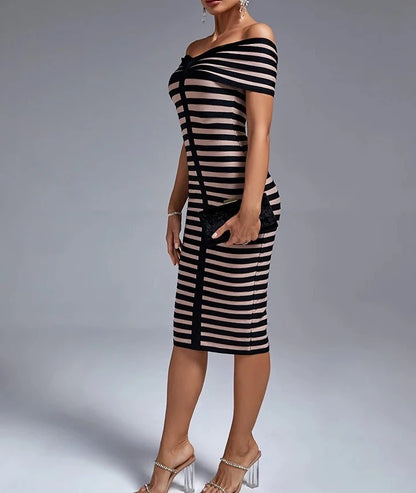 Striped Bandage Dress