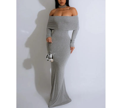 Slim Fit High Stretch Maxi Dress