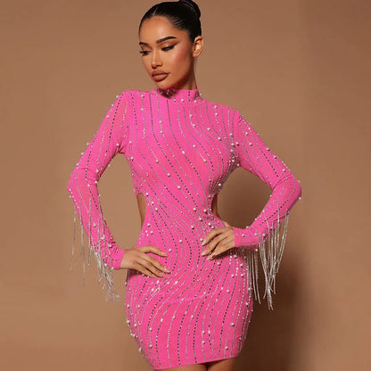Crystal  Pearls Glitter Dresses